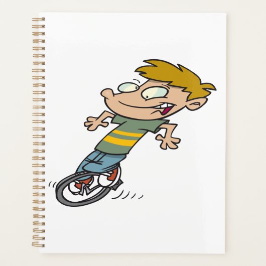 男おもしろい子乗用一輪車 プランナー手帳 (正面)