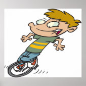男おもしろい子乗用一輪車 ポスター (正面)