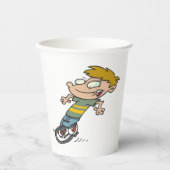 男おもしろい子乗用一輪車 紙コップ (正面)