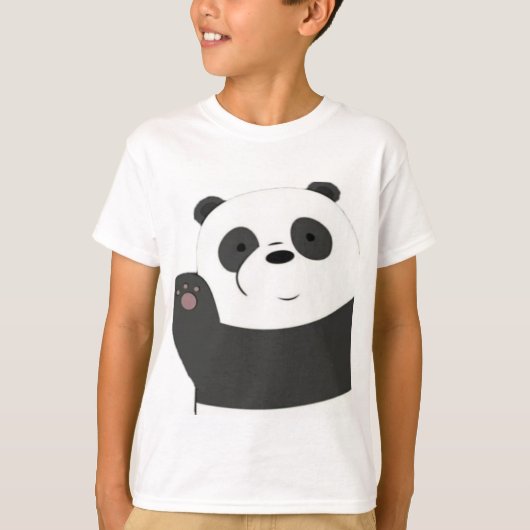 男おもしろい子用TシャツPANDA Tシャツ (正面)