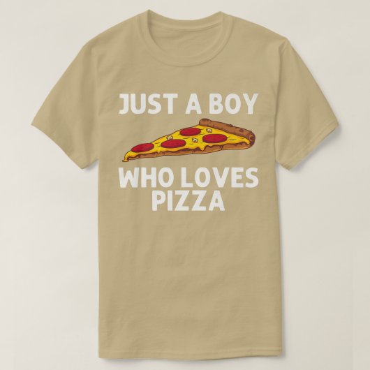 男おもしろい子食ピザ好きイタリアンのためのピザ Tシャツ (デザイン正面)