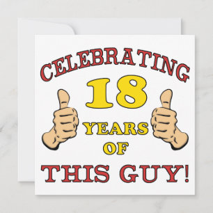 男おもしろい子18誕生日 カード