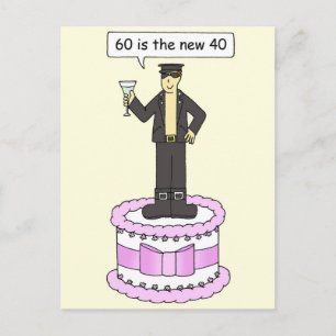 男おもしろい子60番誕生日60が新型40 ポストカード