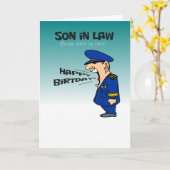 男おもしろい性のハッピーバースデー息子 カード (黄色い花)