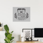 男おもしろい洞窟ホームバーワードアートポスター ポスター (ホームオフィス)