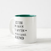 男おもしろい神話ピックボール伝説 ツートーンマグカップ (正面左)