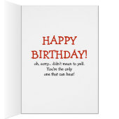 男お洒落と女のユーモアのある誕生日 (内側 (右))