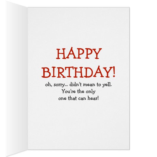 男お洒落と女のユーモアのある誕生日 (内側 (右))