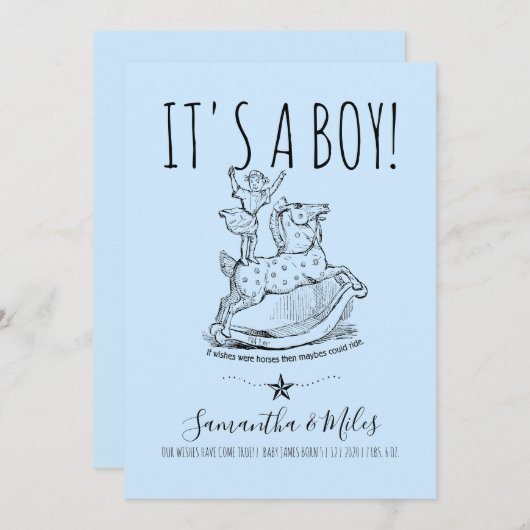 男お洒落の子の発表が青 (正面/裏面)