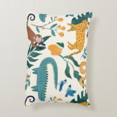 男かわいらしの子のための野生動物とチーター アクセントクッション (裏面(縦))