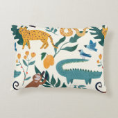 男かわいらしの子のための野生動物とチーター アクセントクッション (裏面)