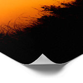 男がベンチに座るサンセットシーン ポスター (角)