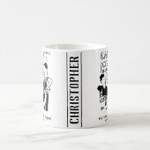 男が一日中食べ過ごす朝食 コーヒーマグカップ (中央)