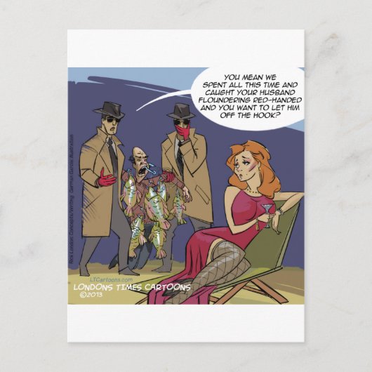 男が倒れた時おもしろいに ポストカード (正面)