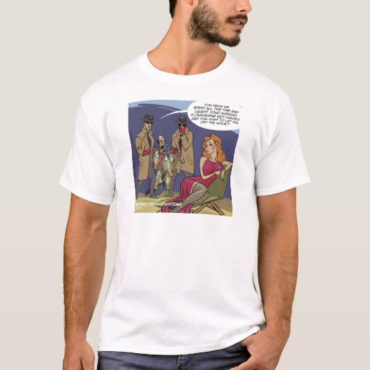 男が困った時の面白さ Tシャツ (正面)