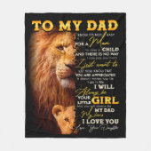 男が子供を育てる簡単ではない – パパ フリースブランケット (正面)