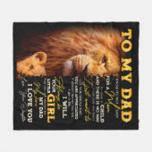 男が子供を育てる簡単ではない – パパ フリースブランケット (正面(横))