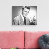 男が指す2 キャンバスプリント (インサイチュ (リビング))