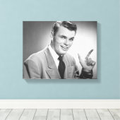 男が指す2 キャンバスプリント (インサイチュ (ウッドフロア))