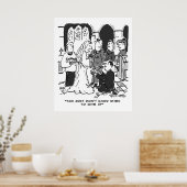 男が花嫁をプロポーズ結婚する – おもしろい ポスター (キッチン)