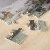 男が雪を降らす冬の風景|過去記事 ジグソーパズル (側面)