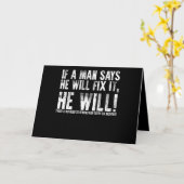 男が「直す」と言ったら、父の日にする カード (黄色い花)