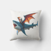 男こうもり乗り怖いシャーク雷_Cove クッション (裏面)