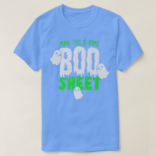 男これがBooSheet幽霊ハッピーハローウィン Tシャツ (デザイン正面)