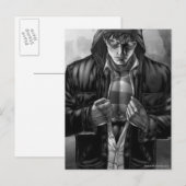 男すごいの地球カバー – 白黒 ポストカード (正面/裏面)