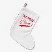 男すごいの子 スモールクリスマスストッキング (正面 (吊り時))