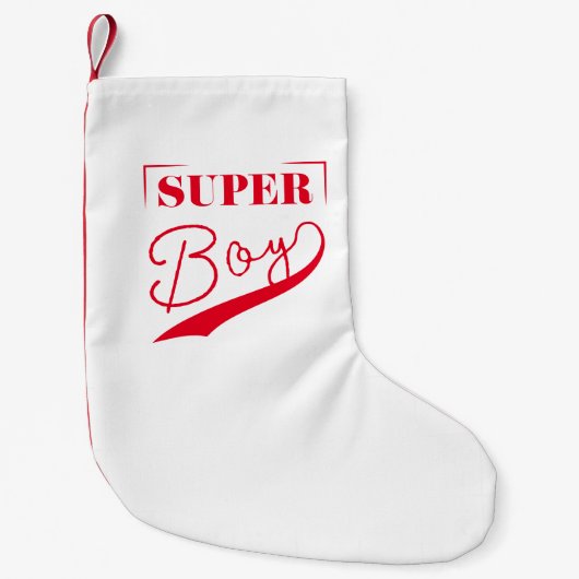 男すごいの子 スモールクリスマスストッキング (正面)