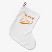 男すごいの子 ラージクリスマスストッキング (正面 (吊り時))