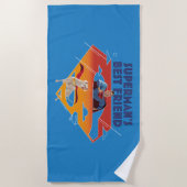 男すごいの最高の友 ビーチタオル (正面)