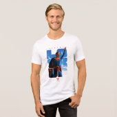 男すごいの見上げポーズ トライブレンドＴシャツ (正面全面)