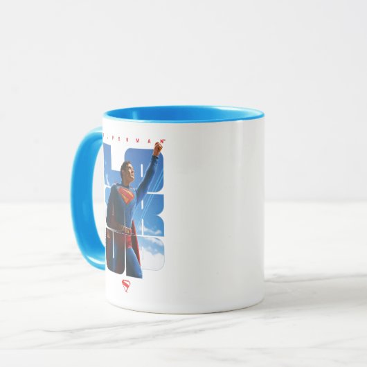 男すごいの見上げポーズ マグカップ (正面左)