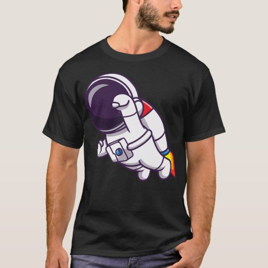 男すごい人宇宙飛行士 Tシャツ (正面)