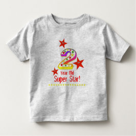 男すごい子の誕生日のスターシャツ トドラーTシャツ