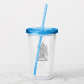 男すごい男、バットマン、女疑問に思のトリニティ アクリルタンブラー (裏面)