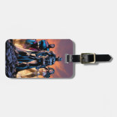 男すごい男、バットマン、女疑問に思のトリニティ ラゲッジタグ (正面横)