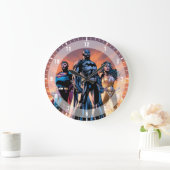 男すごい男、バットマン、女疑問に思のトリニティ ラージ壁時計 (ホーム)