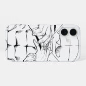男すごい黒白3 iPhone 16ケース (裏面横)