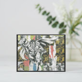 男すごい – コラージュを上げる ポストカード (スタンド正面)