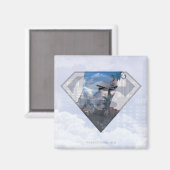 男すごいSシールド |すごい S-Shieldロゴの男性 マグネット (正面/裏面)