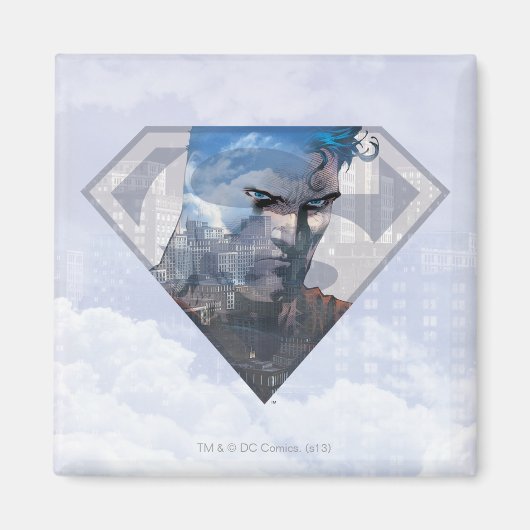 男すごいSシールド |すごい S-Shieldロゴの男性 マグネット (正面)