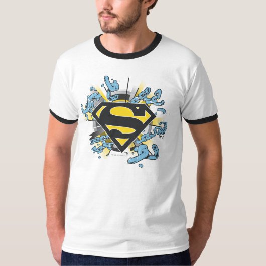 男すごいSシールド |チェーンロゴ Tシャツ (正面)