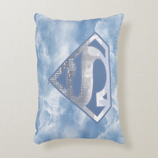 男すごいSシールド |ライトブルーシティロゴ アクセントクッション (正面(垂直))