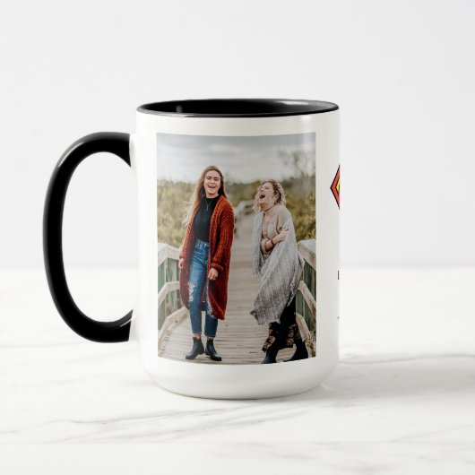 男すごいSシールド |友だち最高のの写真 マグカップ (左)