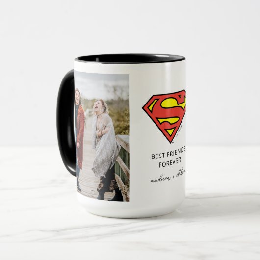 男すごいSシールド |友だち最高のの写真 マグカップ (正面左)