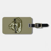 男すごいSシールド |怖くない – 米国の迷彩柄ロゴ ラゲッジタグ (正面横)