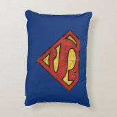 男すごいSシールド |黒いグランジアウトラインロゴ アクセントクッション (裏面(縦))